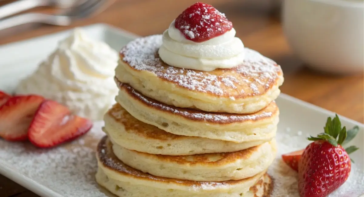 Stack of fluffy mini pancakes