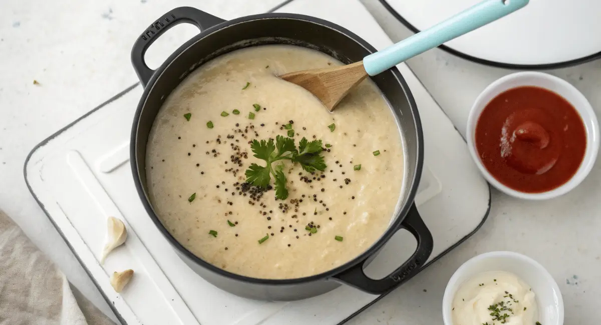 Creamy and delicious homemade Crab and Shrimp Seafood Bisque served in a bowl.