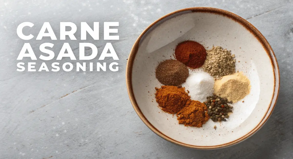 Homemade carne asada seasoning blend in a bowl