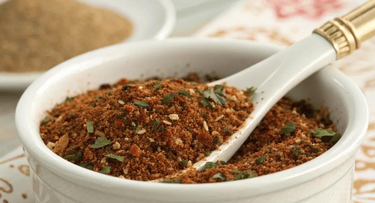 Homemade carne asada seasoning blend in a bowl