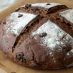 Homemade Chocolate Chip Sourdough Bread with a golden-brown crust