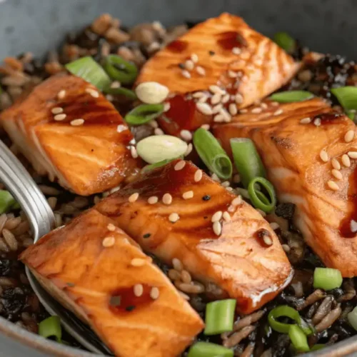 Crispy pan-seared salmon belly with lemon and dill