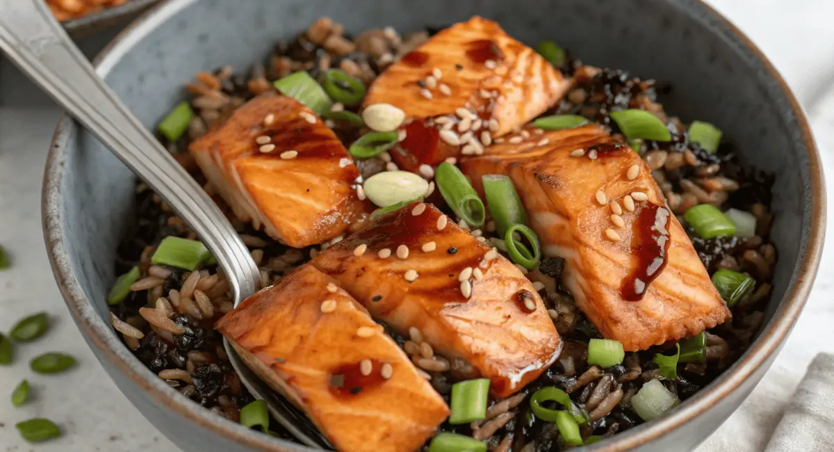 Crispy pan-seared salmon belly with lemon and dill