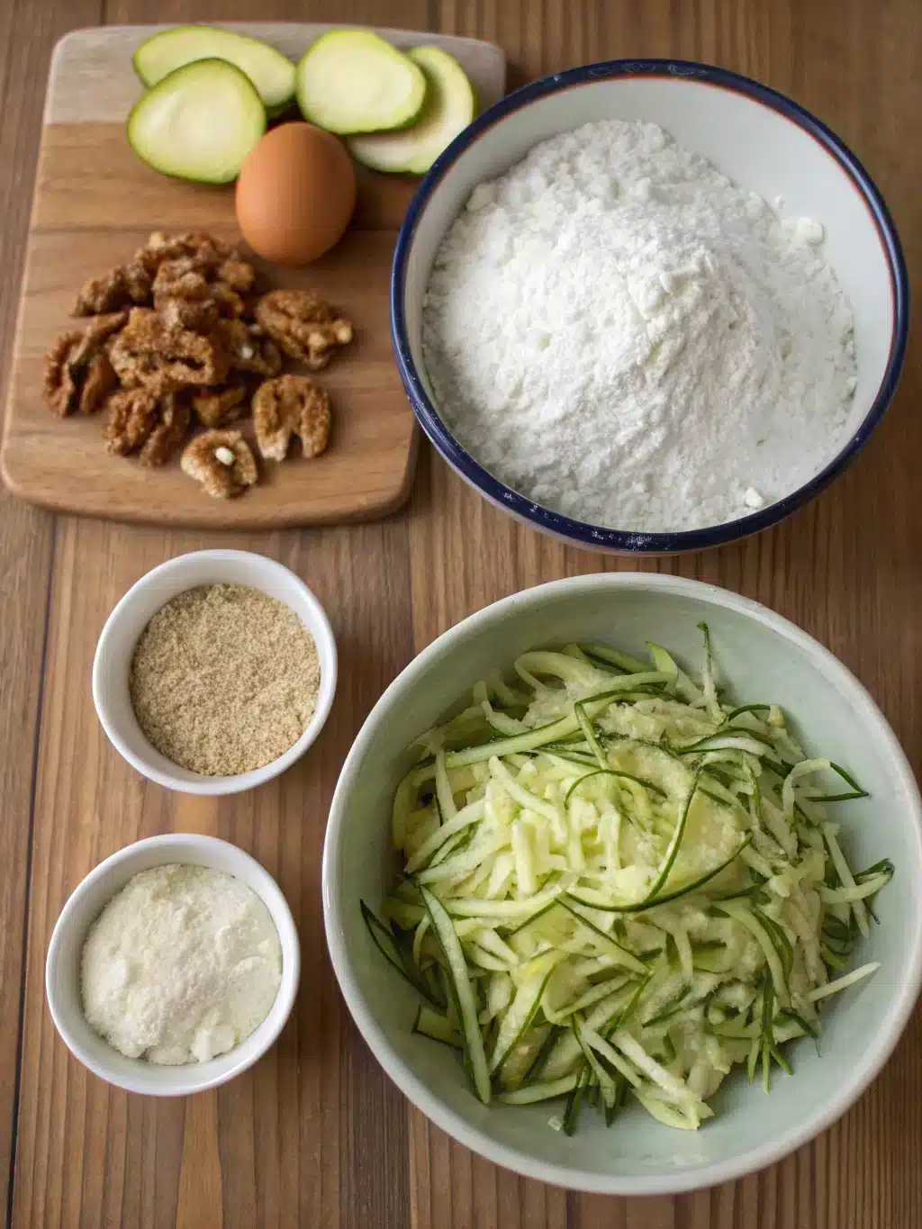 The Best Moist Zucchini Bread Recipe You’ll Ever Bake 5 ngredients for zucchini bread recipe laid out