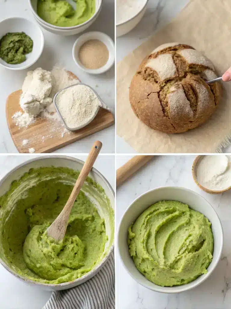 Sourdough with Matcha Cream (A Unique Twist on Artisan Bread) 6 Whisking matcha cream for sourdough
