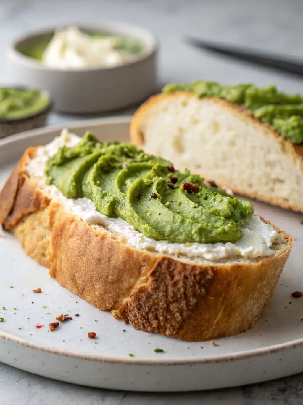 Matcha and sourdough ingredients
