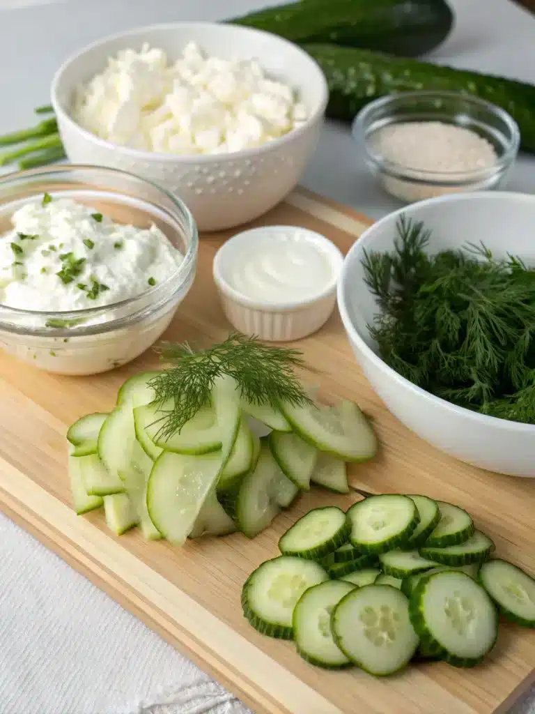 Easy Creamy Cucumber Salad: A Quick & Refreshing Summer Side Dish 7 Slicing fresh cucumbers for creamy cucumber salad