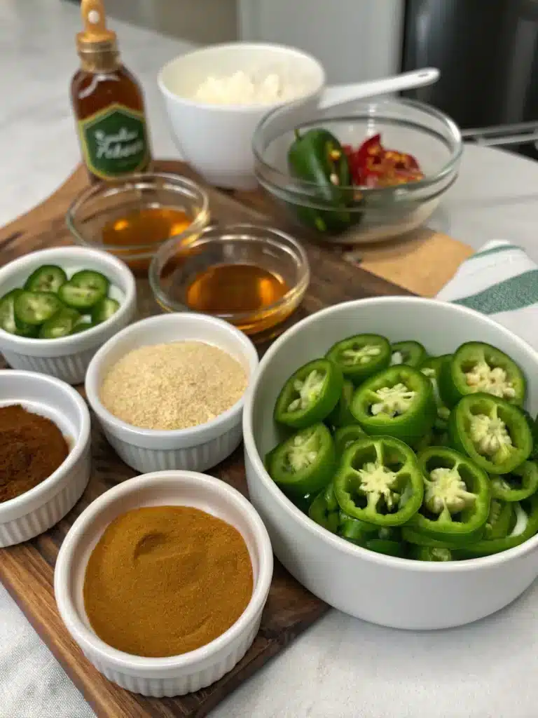 The Easiest Cowboy Candy Jalapeños Recipe 6 Fresh jalapeño rings simmering in golden sugar syrup in large pot for cowboy candy recipe