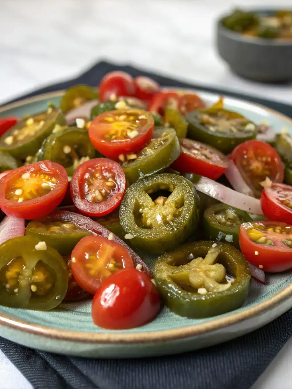 Golden cowboy candy jalapeños in glass mason jars with glossy sweet syrup coating